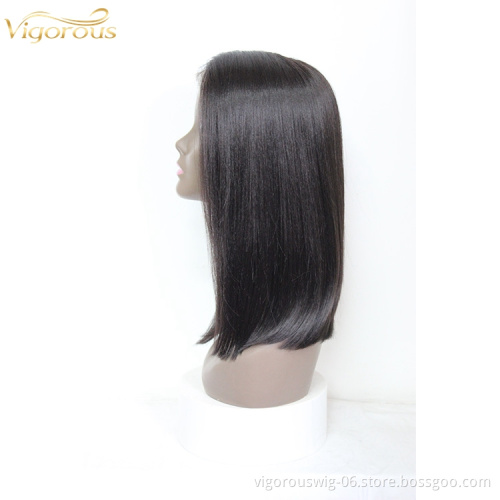 Vigorous women black colored high quality private label wholesale original artificial products hd lace front synthetic hair wigs
